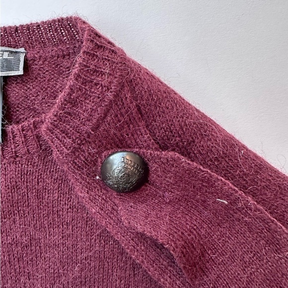 [SOLD] DIESEL Alpaca Wool Blend Burgundy Red Y2K Fitted Knit Ribbed Dress XS - Picture 9 of 14